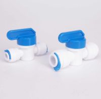 Fit for 1/4" 3/8" OD Tube Quick Fit Equal Ball Valve Connector Fitting Aquarium Reverse Osmosis RO Water Dispenser Plumbing Valves