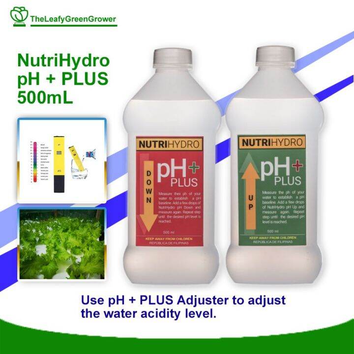 NutriHydro PH+ PLUS Adjuster Combo 500mL | Hydroponics PH Adjuster ...