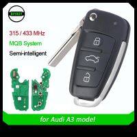 DIYKEY MQB Semi Intelligent Modified Folding Flip 3 Button Remote Smart Car Key 315Mhz 433Mhz ID49 49 Chip A6L Use for Audi A3