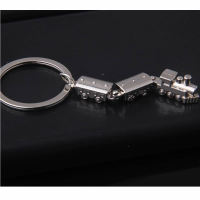 Silver Jewelry Pendant Gift Alloy Charm Hanging Train Keychain Key Ring Holder