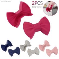 ∋♗ 2Pcs Silicone Oven Mitt Bowknot Anti-slip Grip Bowl Clip Kitchen Heat Insulation Glove Finger Protector Kitchen Cooking Gadgets