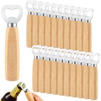 ∏☒ 10pcs Stainless Steel Bottle Opener Bartender Wood Beer Opener Cider Wine Opener Bottle Opener with Wooden Handle Engraved Gift