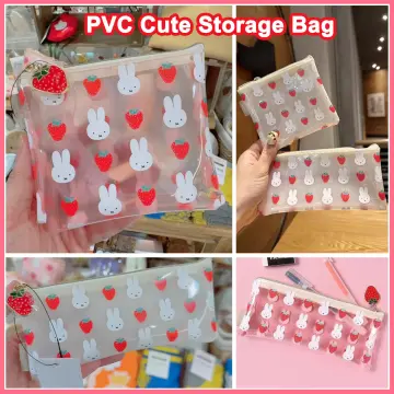 Cute Japanese Style Jelly PVC Transparent Pencil Case Storage Bag