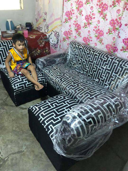 sala set leather/fabric 105 Lazada PH