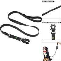 【LZ】 1.5M Pvc Tactical Leashes For Dog Waterproof Durable Handle Leash Quick Release Frog Clip Long Straps Pet Large Dogs Accessories