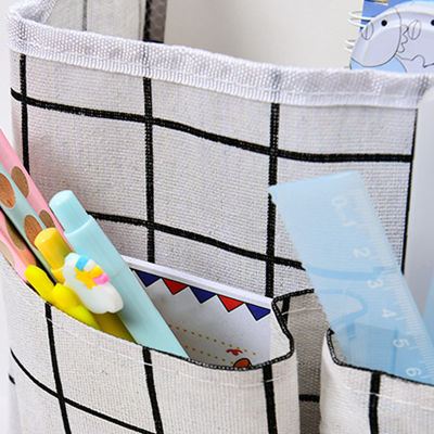 Wall Mounted Waterproof Bag Organizer Multi-functional Cotton Linen Toiletry Bag Home Hanging Room Closet Storage Packaging