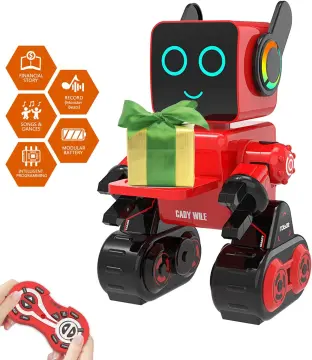 RC Robot Toys for Kids, Programmable Smart Remote Control Robot Toy  Intellectual Control Robot Rechargeable, Walking Dancing Robot Gesture  Sensing Robot Birthday Gift for Boys Girls （Pink） 