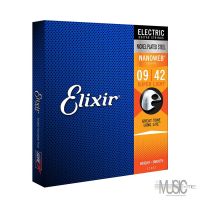 สายกีตาร์ไฟฟ้า Elixir Electric Nickel Plated Steel NanoWeb Coating Super Light 009-042