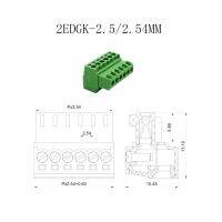 ；‘【；- 1Sets Welding Docking Type 2EDGK 2.5/2.54MM 2-16P Screw Terminal Blocks  2EDGKV/R-2.5/2.54 Spring Plug Green Terminal Blocks