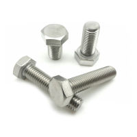 2pcs 12-13 304 stainless steel outer hexagon screws external hex head screw mechanical bolts fasten bolt DIN933