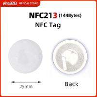 PING3693 50pcs 13.56MHz ป้าย NFC เส้นผ่าศูนย์กลาง25มม. กลมกลมๆ สติกเกอร์213 ใช้งานได้จริง ป้ายสติกเกอร์ฉลาก สำหรับ Huawei Share ios13ทางลัดอัตโนมัติส่วนบุคคล คัดลอกป้ายโคลน