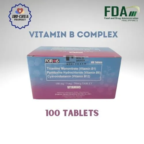 Vitamin B complex Tablet (FORTIS) 100 TABLETS vitamin with zinc