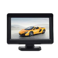 1Pcs 4.3 "Car Monitor เดสก์ท็อป HD จอแสดงผล2อินพุต AV ย้อนกลับภาพ Priority Display