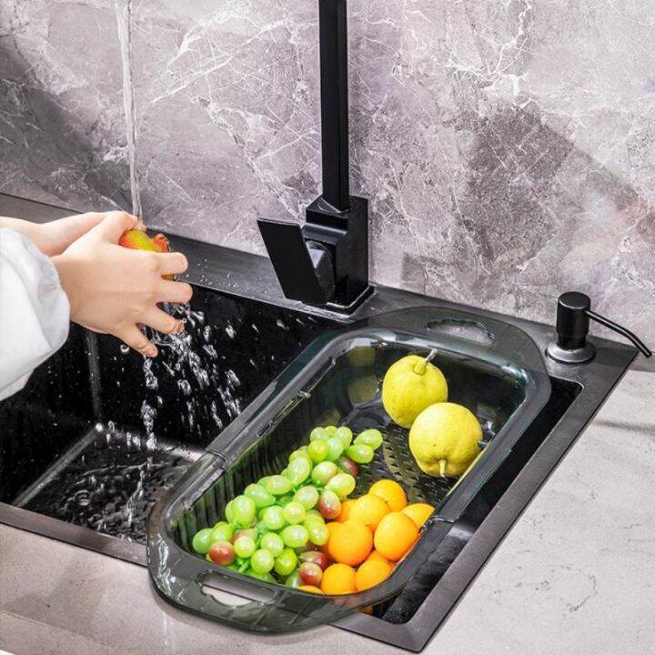 cc-retractable-drain-rack-gadgets-creativity-tableware-dryer-washing-vegetables-fruit-basin-filter-basket-food-storage