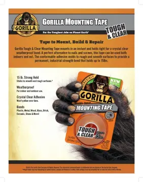 1 W x 150 L Gorilla Tough Clear Mounting Tape