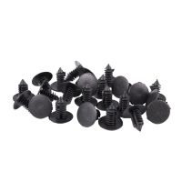 24 Pcs Black Plastic Rivets Fender Bumper Push Clips for 9mm Hole Dia