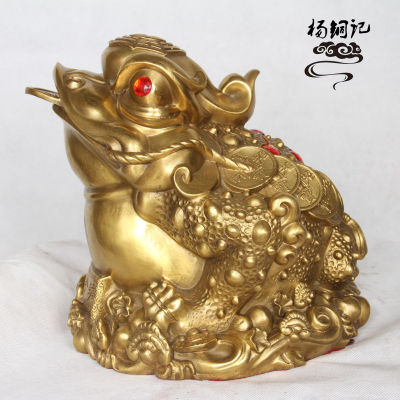 【High-quality】 ทองแดงบริสุทธิ์ Jinchan Xingye ขนาดใหญ่ Jinchan เครื่องประดับทองสัมฤทธิ์พระพุทธรูปทิเบต
