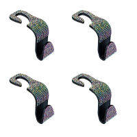 อุปกรณ์เสริมรถยนต์ที่มีการออกแบบ Bling ตะขอรถสำหรับกระเป๋า Shimmering Car Purse Hooks เก็บของได้ด้วย Rhinestones สำหรับกระเป๋ากระเป๋าถือ