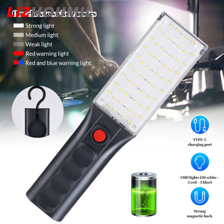 lizhoumil-ไฟ-led-3-6a-cob-5-5v-พร้อมตะขอไฟฟลัดไลท์แบตเตอรี่ลิเธียมแรงไฟฉายแม่เหล็ก2000ma