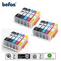 Befon หมึก PGI-570XL กระสวยหมึกสำหรับแคนนอน CLI-571XL 570XL เข้ากันได้สำหรับ Pixma MG5700 MG5750 MG5751 MG5752 MG5753 MG7751 MG6852