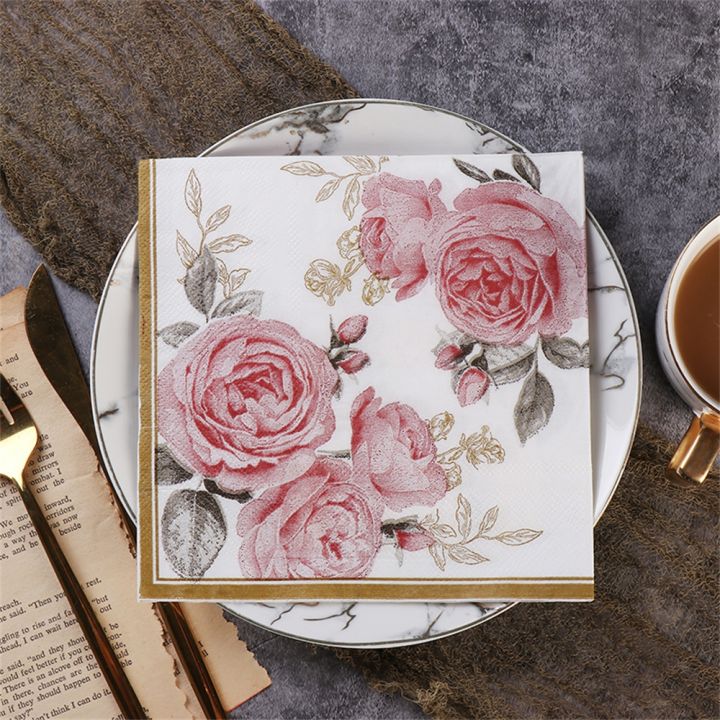 cw-10-20pcs-33cm-pink-decoupage-paper-napkins-floral-serviette-tissues-tableware-wedding-xmas