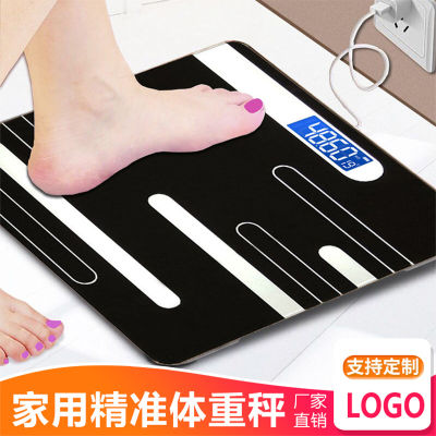 Jinmiao เครื่องชั่งน้ำหนักอิเล็กทรอนิกส์แบบชาร์จใหม่ได้ความแม่นยำ USB เครื่องชั่งสุขภาพในบ้านของผู้หญิงผู้ใหญ่ Scalepengluomaoyi