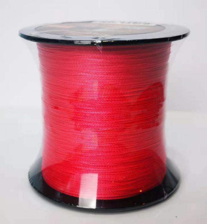 1-2-วัน-ส่งไวมากแม่-สาย-pe-น็อคเอาท์-ถัก-4-สีเแดง-ยาว-300-เมตร-fishing-line-wire-knock-out-red-super-thailand