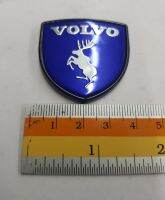 Pate Volvo น้ําเงิน ขอบ ดำ คู่ งานเหล็ก 3.9CM