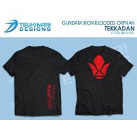 【HOT】gundam iron blooded orphan tekkadan เสื้อยืดลําลองสําหรับผู้ชายผ้าฝ้าย 100% แขนสั้นขนาดพลัส100%cotton