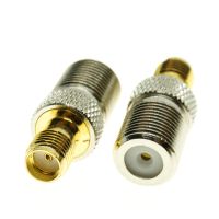 F To SMA Connector Socket F Female Jack to SMA Female Plug F - SMA Gold Plated Brass Straight Coaxial RF Adapters Electrical Connectors