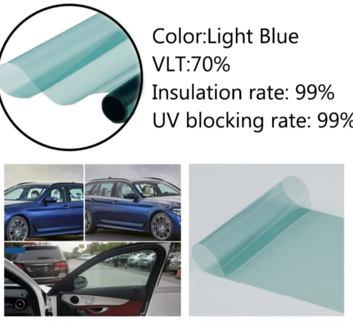 Usa 4mil Tinted Light Blue Black Security And Safety High Ir 95 Tinted Uv Car Window Film Tinted And Building Tinted Lazada