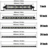 ไฟลำแสงแท่ง Led แบบบางเบา7 "13" 20 "นิ้ว18W 36W 54W สำหรับรถยนต์ Suv 4X 4ทางวิบากโคมไฟส่องสว่าง Led 12V 24V