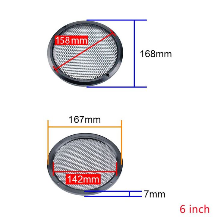 ghxamp-ตะแกรงตาข่ายลำโพงโลหะผสมขนาด3นิ้ว4นิ้ว6นิ้วอลูมิเนียมโครงป้องกันฝาแบบตาข่ายเสา