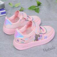 【hot sale】 ✥✼ C19 Ready Stock Girls Shoes Mesh 2022 New Fashion Childrens Sneakers Medium and Large Childrens Sports Casual Shoes Cartoon Velcro