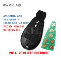 【⊕Good quality⊕】 haokao5 Gq4-53t 4a 433Mhz 7961M ชิพ Fobik รีโมทกุญแจสำหรับ Jeep Cherokee Sport Kl