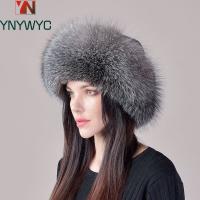 Hot Sale 100% natural Fox Fur Hat Fashion Women Cap Thick Fur Cap Winter Warm Hat Female Fashion For Women Hat With Earmuffs Hat