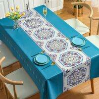 [COD] Benzhi light luxury high-grade tablecloth wash-free waterproof anti-oil anti-scalding home restaurant on behalf of the distribution