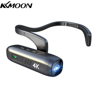 KKmoon กล้องติด30FPS 4K สวมใส่ได้กล้องวิดีโอ WiFi กล้องถ่ายวีดีโอเว็บแคม120 ° เลนส์มุมกว้างป้องกันการสั่นไหวในตัวแบตเตอรี่ค้างคาวควบคุมแอพสำหรับการบันทึกวิดีโอ Vlog