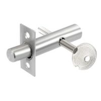 【YF】 13mm Dia Cylinder Core Stainless Steel Hidden Tubewell Key Mortise Lock Silver