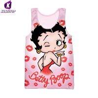 2เสื้อยืดพิมพ์ลาย3D อนิเมะสำหรับผู้ชายเสื้อชุดลำลองแขนสั้นใส่วิ่ง Betty Boop-S ใส่สบายๆใส่ในฤดูร้อนเสื้อยืด