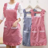 Apron waterproof and oil proof of household kitchen female fashion uniform han edition lovely man corset new double apron