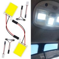 2pcs T10 DC 12v White 16 24 36 48Smd COB Led Auto Reading Lamps Panel Light Dome Festoon Adapters LED Lights Interior Lighting