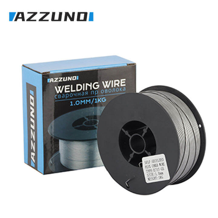 azzuno-ลวดเชื่อม-0-8-มม-1-0-มม-mig-gasless-1-ม้วน-1-กก-flux-core-ลวดบัดกรี-mig-อุปกรณ์เสริมลวดเหล็กคาร์บอน-tutue-store