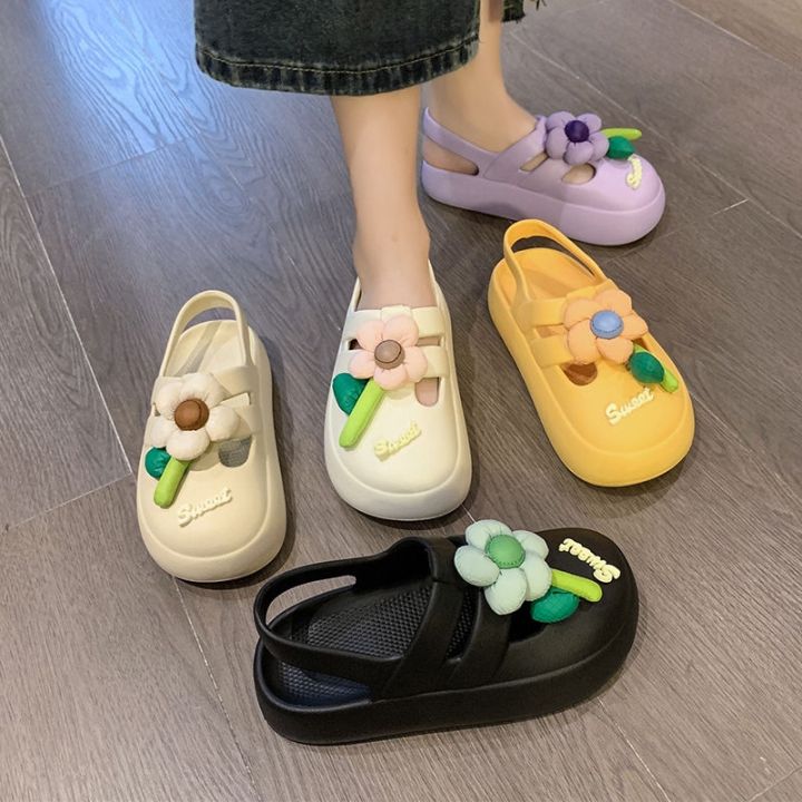สาวน่ารักรองเท้าสลิปเปอร์รองเท้าแตะ-baotou-2023ใหม่สำหรับผู้หญิงกันลื่นพื้นหนา
