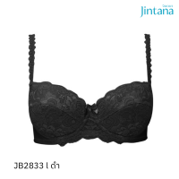 Jintana เสื้อชั้นใน (เสริมโครง) รุ่น Basic Bra รหัส JB2833 สีดำ