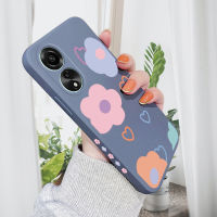 เคสสำหรับ OPPO A78 4G เคสโทรศัพท์ดีไซน์ดอกไม้สวยๆลายขอบสี่เหลี่ยมปลอกซิลิโคนน้ำคลุมทั้งหมดกล้องเคสปกป้อง