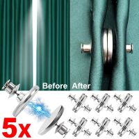 5Pairs Anti-Light Leakage Magnetic Curtain Buckles Easy Nail Free Detachable Curtains Closed Magnet Button Shading Metal Buckle