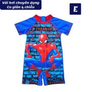 Đồ bơi liền thân cho bé trai siêu nhân nhện từ 10-21kg - vải polyester