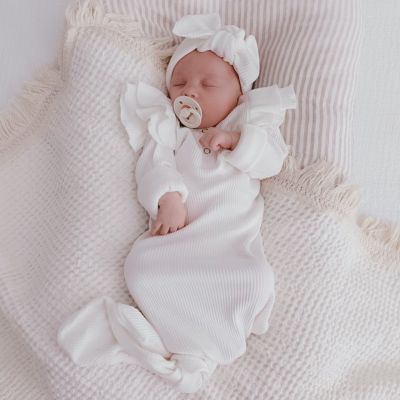 Ma&amp;Baby 0-6M Newborn Infant Baby Girls Girls Sleeping Bags Ruffles Long Sleeve Knitted Bedding Autumn Spring Costume