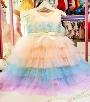 VÁY CẦU VỒNG ELSA CHO BÉ GÁI